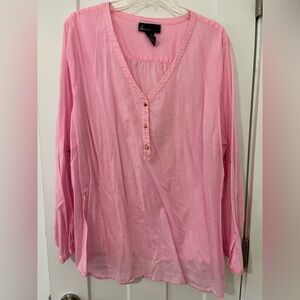 Lane Bryant plus size pink blouse